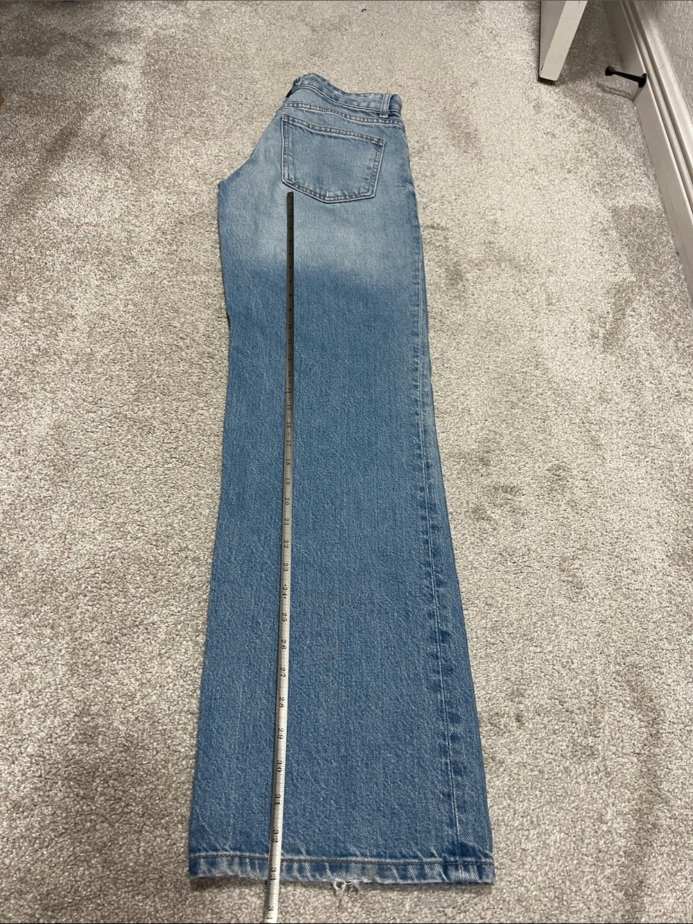 Zara - med blue - mid rise straight leg - Size 4
